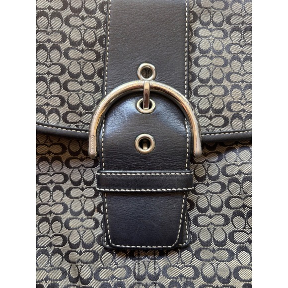 Vintage COACH Signature Soho Hobo One Shoulder Bag 6808 Black 